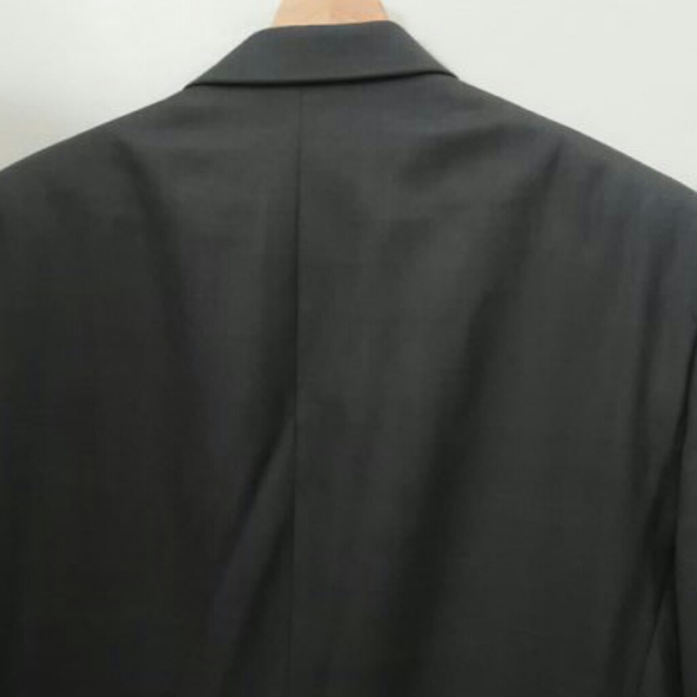 Calvin Klein Solid Mid Gray Worsted Wool Suit 44r - image 4